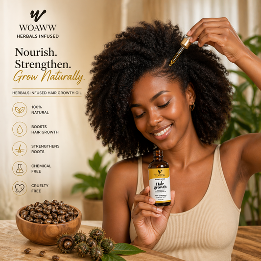 Woaww Herbals Infused Hair Growth Strengthening Oil – 100% Natural Formula for All Hair Types