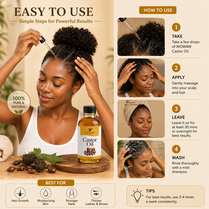 WOWAW 100% Pure Castor Oil