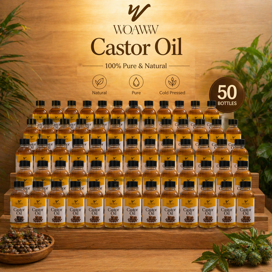 Castor Oil Bundle – 50 Bottles (4 OZ Each) | 100% Pure Cold-Pressed for Hair, Skin